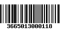 Código de Barras 3665013000118