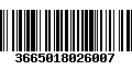 Código de Barras 3665018026007