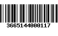 Código de Barras 3665144000117