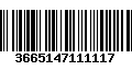 Código de Barras 3665147111117