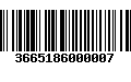 Código de Barras 3665186000007