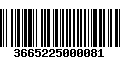 Código de Barras 3665225000081