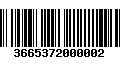 Código de Barras 3665372000002