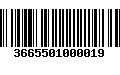 Código de Barras 3665501000019