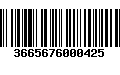 Código de Barras 3665676000425