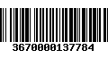 Código de Barras 3670000137784