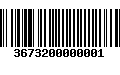 Código de Barras 3673200000001