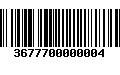 Código de Barras 3677700000004