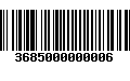 Código de Barras 3685000000006