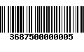 Código de Barras 3687500000005