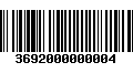 Código de Barras 3692000000004