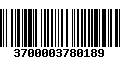 Código de Barras 3700003780189