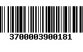 Código de Barras 3700003900181