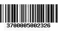 Código de Barras 3700005002326