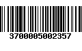 Código de Barras 3700005002357