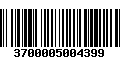 Código de Barras 3700005004399