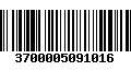 Código de Barras 3700005091016