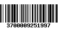 Código de Barras 3700009251997