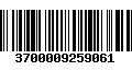 Código de Barras 3700009259061