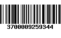 Código de Barras 3700009259344