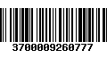 Código de Barras 3700009260777