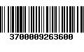 Código de Barras 3700009263600