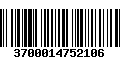 Código de Barras 3700014752106