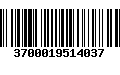 Código de Barras 3700019514037