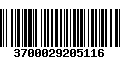 Código de Barras 3700029205116