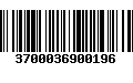 Código de Barras 3700036900196