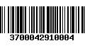 Código de Barras 3700042910004