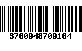 Código de Barras 3700048700104