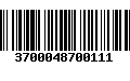 Código de Barras 3700048700111