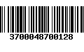 Código de Barras 3700048700128