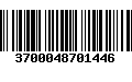 Código de Barras 3700048701446