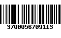 Código de Barras 3700056709113