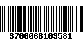 Código de Barras 3700066103581