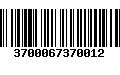 Código de Barras 3700067370012