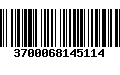 Código de Barras 3700068145114