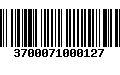 Código de Barras 3700071000127