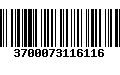 Código de Barras 3700073116116