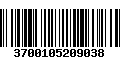 Código de Barras 3700105209038