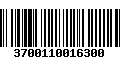 Código de Barras 3700110016300