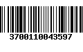 Código de Barras 3700110043597