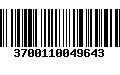 Código de Barras 3700110049643