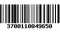 Código de Barras 3700110049650