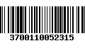 Código de Barras 3700110052315