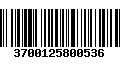 Código de Barras 3700125800536