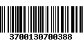 Código de Barras 3700130700388