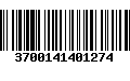 Código de Barras 3700141401274